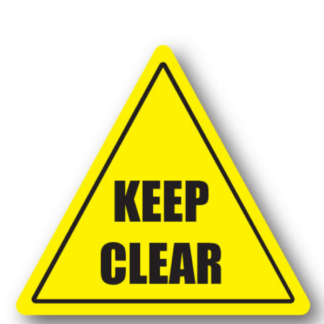 Golvmarkering Varning Keep clear