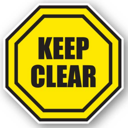 Golvmarkering Keep clear