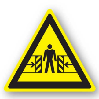 Golvmarkering Varning Klämrisk