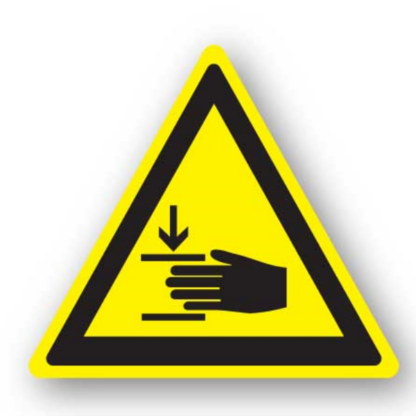 Golvmarkering Varning Klämrisk