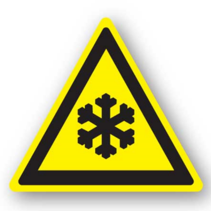 Golvmarkering Varning Låg temperatur