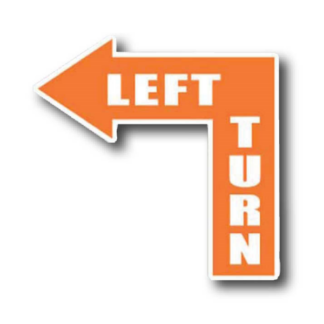 Golvmarkering Arrow Left turn