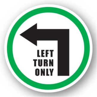 Golvmarkering Left turn only