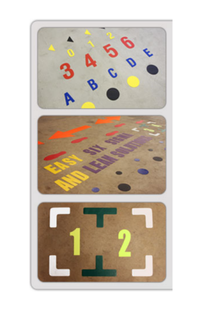 Golvmarkering Shapes Letters