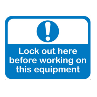 Golvmarkering Lock out here before working on this equipment
