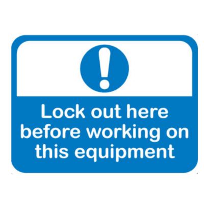Golvmarkering Lock out here before working on this equipment