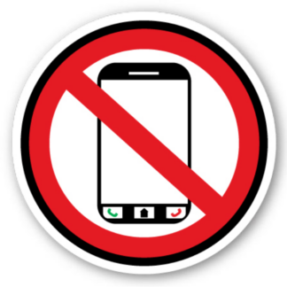 Golvmarkering Mobiltelefon förbud