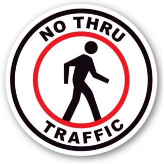 Golvmarkering No thru traffic
