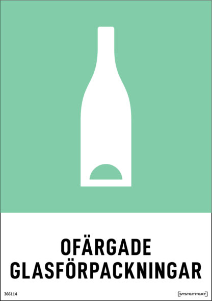 Miljö Ofärgat glas