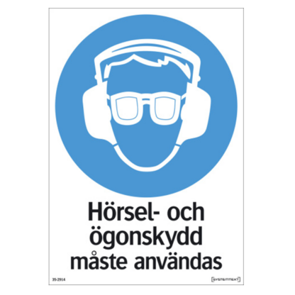 Ögon- och hörselskydd måste användas