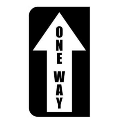 Golvmarkering Half one way