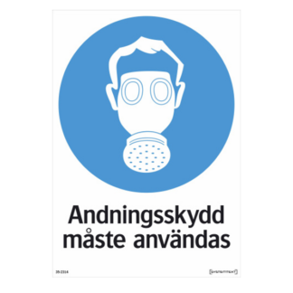 Påbud Andningsskydd måste användas