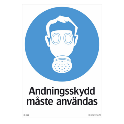 Påbud Andningsskydd måste användas