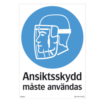 Påbud Ansiktsskydd måste användas