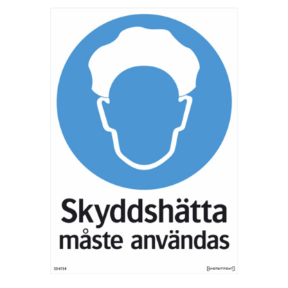 Påbud Skyddshätta måste användas