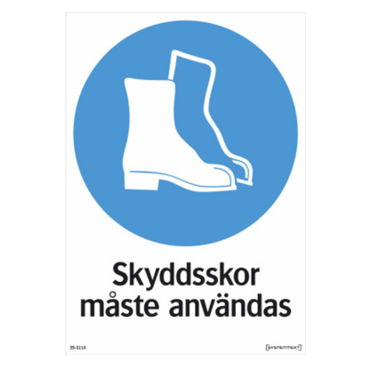 Påbud Skyddsskor måste användas