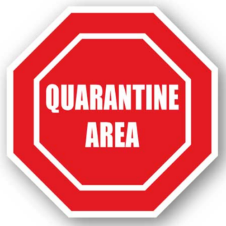 Golvmarkering Quarantine area