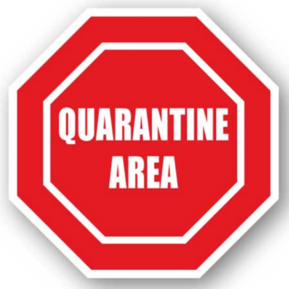 Golvmarkering Quarantine area