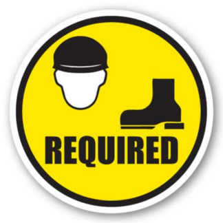 Golvmarkering Hat and shoes required