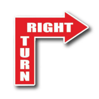 Golvmarkering Arrow Right turn