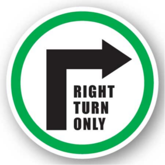 Golvmarkering Right turn only