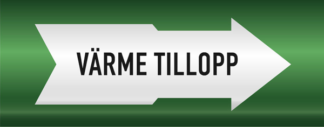 Rörmärkning Värme tillopp