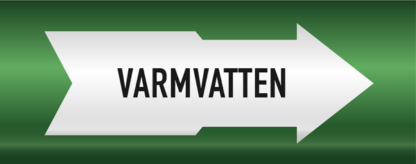 Rörmärkning Varmvatten