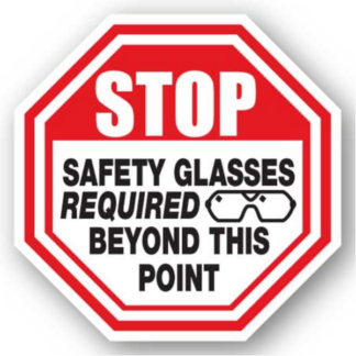 Golvmarkering Stop Safety Glasses