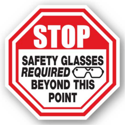 Golvmarkering Stop Safety Glasses