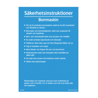 Säkerhetsinstruktioner Borrmaskin