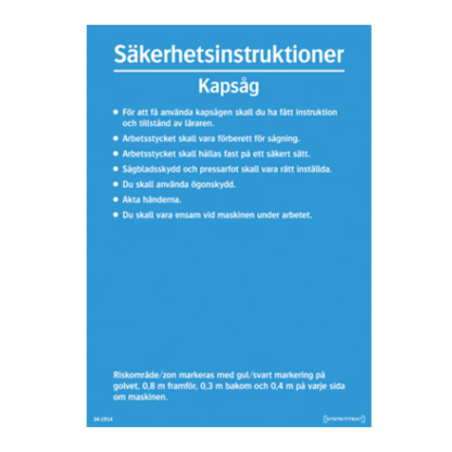 Säkerhetsinstruktioner Kapsåg