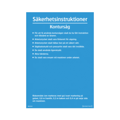 Säkerhetsinstruktioner Kontursåg
