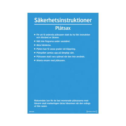 Säkerhetsinstruktioner Plåtsax