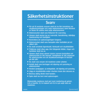 Säkerhetsinstruktioner Svarv