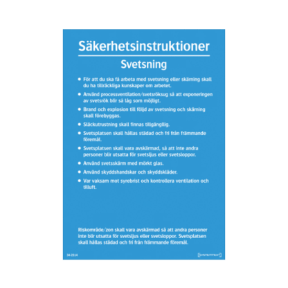Säkerhetsinstruktioner Svetsning