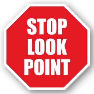 Golvmarkering Stop Stop Look Point