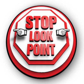 Golvmarkering Stop look point