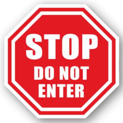 Golvmarkering Stopp Do Not Enter