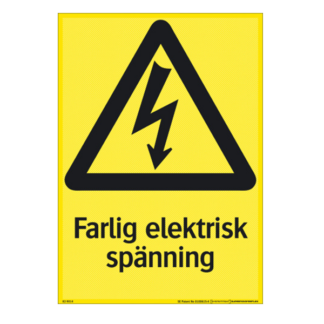 Varning Farlig elektrisk spänning