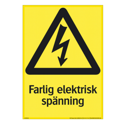 Varning Farlig elektrisk spänning