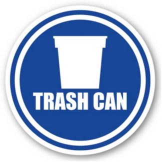 Golvmarkering Trash can