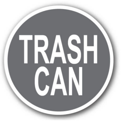 Golvmarkering Trash can