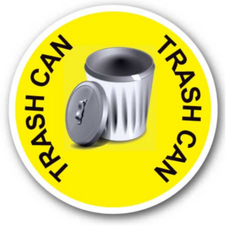 Golvmarkering Trash can