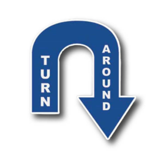 Golvmarkering Arrow turn around