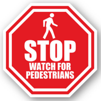 Golvmarkering Stop Watch for Pedestrians