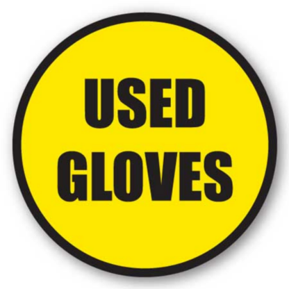 Golvmarkering Used gloves