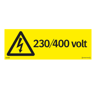 Varning 230/400 volt