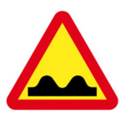 Vägmärken Varning för ojämn väg