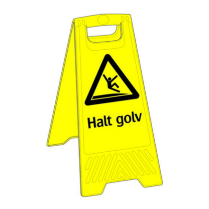 Varning Halt golv Golvskylt