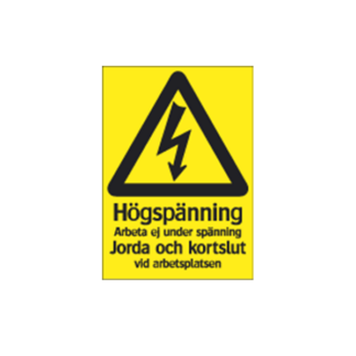 Varning Högspänning